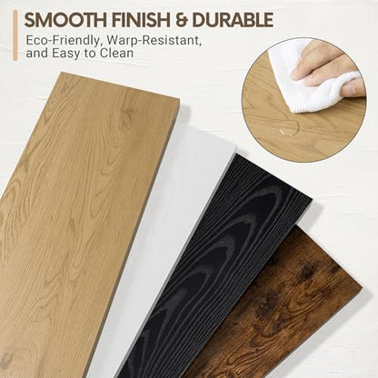 Vivelove 10 Inch Deep Floating Shelves for Wall 48” Set of 2, Oak - color: Oak, size: 47.2”wx10.2”dx1.5”h