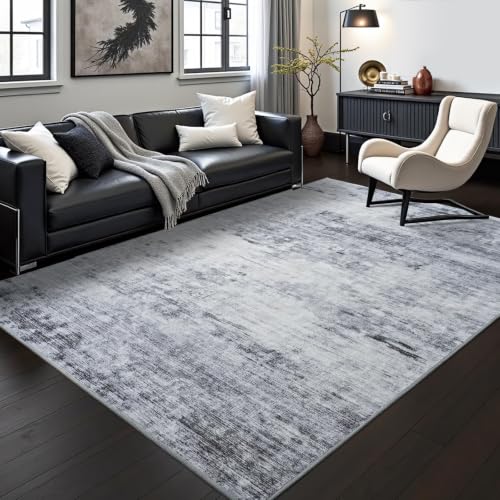 Toneed 4x6 Feet Washable Area Rugs for Bedroom Living Room, 48"x72" Grey - color: Light Neutral Gray, size: 4' x 6' (Rectangular)