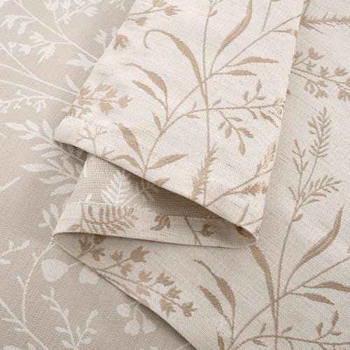 BGment Beige Linen Curtains for Living Room 63 Inch Length 2 Panels - color: Beige, size: 52"W x 63"L (Pack of 2)