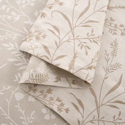 BGment Beige Linen Curtains for Living Room 63 Inch Length 2 Panels - color: Beige, size: 52"W x 63"L (Pack of 2)