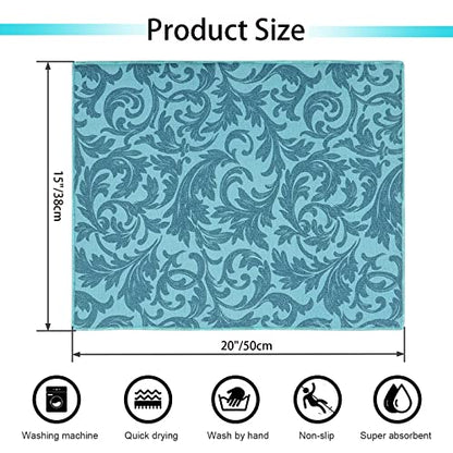 4PCS Large Dish Drying Mat, Absorbent Microfiber Pad for Kitchen Counter