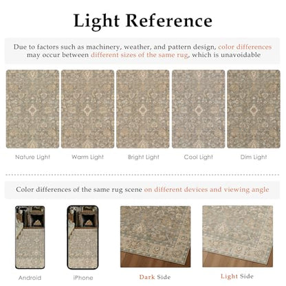 HUGEAR 3x5 Brown Neutral Small Area Rug - color: Brown, size: 3' x 5' (Rectangular)