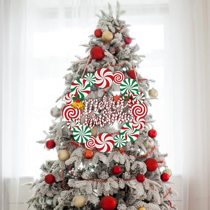 COCHIE Merry Christmas Decorations Xmas Peppermint Candy Cane Welcome Sign - style: XMAS Candy