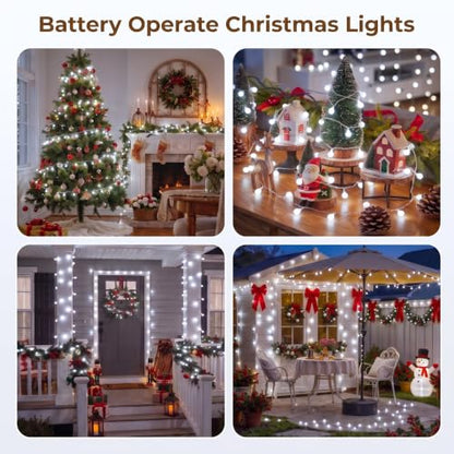 Minetom Battery Operated String Lights, Total 120 LEDs Classroom Lights - color: Pure White, size: 2 Pack