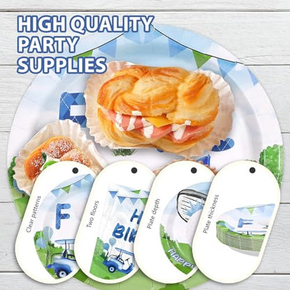 96 Pcs Golf 4th Birthday Party Supplies, Serves 24 - style: Golf 4th KitL