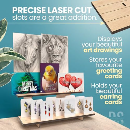 Wooden Tiered Display Stand, 3 Tier Display Table for Vendor Events - color: Natural