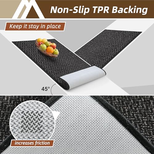 COSY HOMEER Dirt Trapper Door Mat 20"x32" Non Slip Washable Black - color: Black, size: 20" x 32"