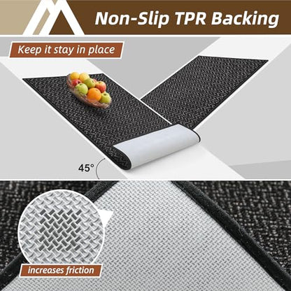 COSY HOMEER Dirt Trapper Door Mat 20"x32" Non Slip Washable Black - color: Black, size: 20" x 32"