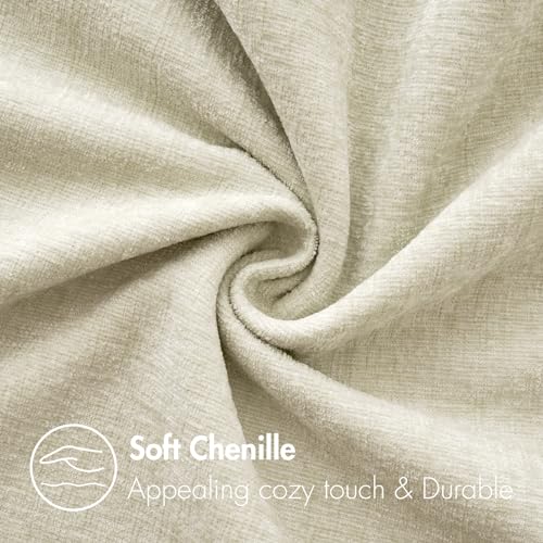 MIULEE Soft Chenille Throw Pillow Covers Cream 16x16 Inch Pack of 2 - color: Cream, size: 16" x 16" (Pack of 2)