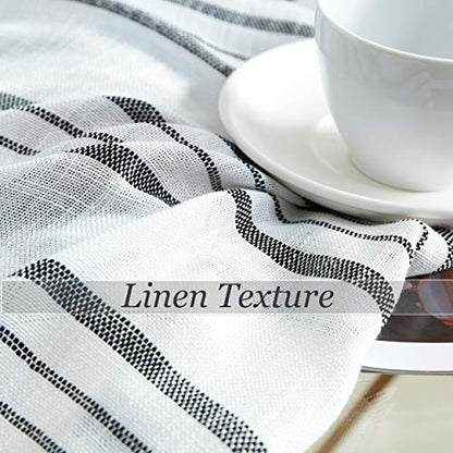 SXZJTEX Black White Striped Kitchen Curtains Valance for Windows 16 Inch - color: Black, size: 55"W x 16"L (Pack of 1)