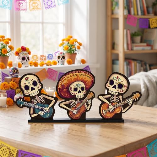 Smile Dia de los Muertos Wooden Standing Decor - style: Muertos