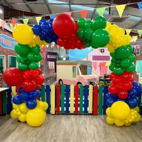 Red Blue Yellow Green Balloons 12 Inch Rainbow Colorful Latex Party Balloon - color: Red Blue Yellow Green