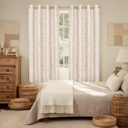 BGment Oatmeal Linen Curtains 63 Inch Length for Living Room 2 Panels - color: Oatmeal, size: 52"W x 63"L (Pack of 2)