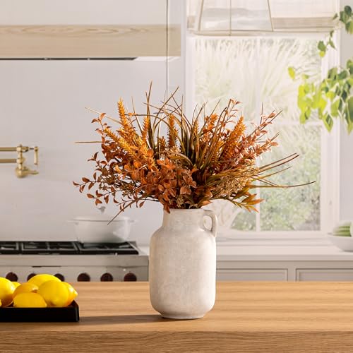 Vanselia Ceramic Flower Vase Home Table Decor Living Room Farmhouse 9.7 in - color: 9.7" Rustic