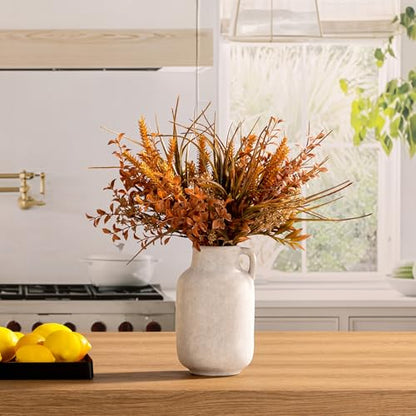 Vanselia Ceramic Flower Vase Home Table Decor Living Room Farmhouse 9.7 in - color: 9.7" Rustic