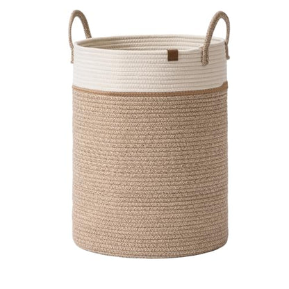 LA JOLIE MUSE 72L Extra Large Cotton Rope Laundry Basket, Blanket Basket