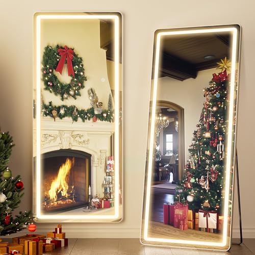 Antok 71"x28" LED Full Length Mirror, Lighted Floor Mirror, Rect - size: 71"L x 28"W, style: Rect Style