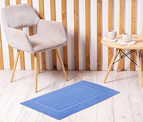 Utopia Towels Cotton Bath Mat, 21x34 in, 2 Pack, Electric Blue - color: Electric Blue, size: 2 Bath Mats