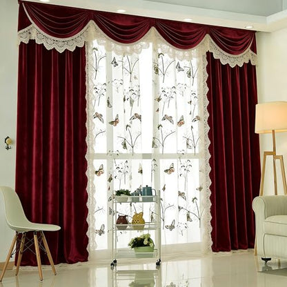 AiFish Embroidered Butterfly Window Semi Sheer Curtains for Kids Room Country Style Dandelion Pattern Room Divider Rod Pocket Tulle Gauze Voile Panel Drapes for Living Room 1 Panel W39 x L84 inch - size: 39"W x 84"L (Pack of 1)