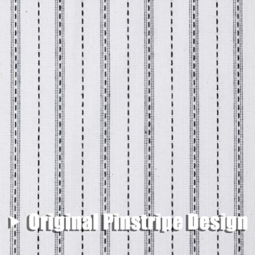 SXZJTEX Black White Pinstripe Curtains 84 Inch Bedroom Living Room - color: Black, size: 40"W x 84"L (Pack of 2)