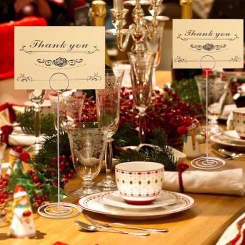 Table Number Holders, 10PCS Place Card Holder, Photo Holder (8.7"Rose Gold) - color: Rose Gold, size: Extra Large