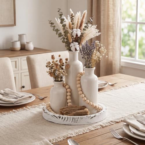 5 Pcs Coffee Table Decor Set, White - color: White