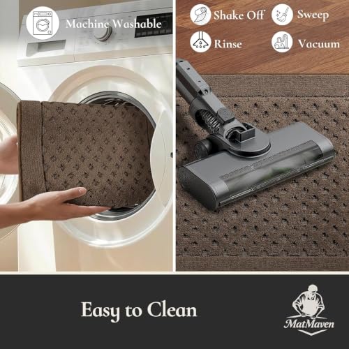 Dirt Trapper Door Mat 24"x 36", Non-Slip Entryway Rugs, Brown - color: Brown, size: 24" x 36"