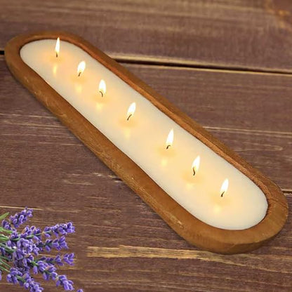 Aromatherapy Candle, SEVEYEE Lavender Candle 7wicks 20inch, Large Wooden Bowl Candles for Women,Girl Birthday Gift, 32oz - size: 20 inch Bowl Lavender