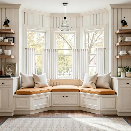 Jowels Natural Linen Cafe Curtains 30 Inch Long 2 Panels for Kitchen - color: Natural, size: 30"W x 30"L (Pack of 2)