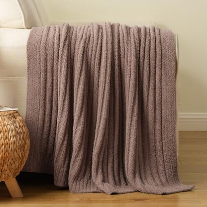 Battilo Soft Chenille Throw Blanket for Couch, Camel Throw Blanket, 50"x60" - color: Camel, size: 50"x60"