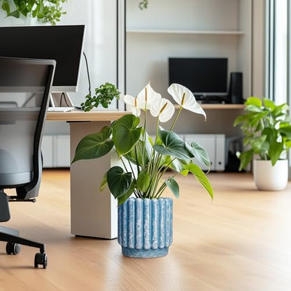 Ceramicfor Ceramic Planter, 9.6 Inch, Blue - color: Sky Blue, size: 9.6 Inch