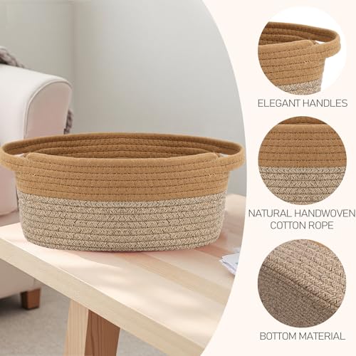 JMvicyroam Small Woven Basket, Empty Gift Basket, Jute&Brown/1 Pack - color: Jute&Brown, size: 1 Pack
