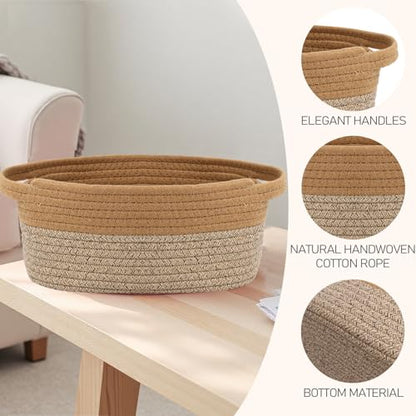 JMvicyroam Small Woven Basket, Empty Gift Basket, Jute&Brown/1 Pack - color: Jute&Brown, size: 1 Pack