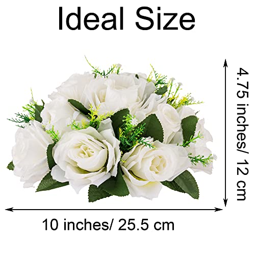 Flower Centerpieces for Wedding Tables: White, 2 Packs - color: Pure White