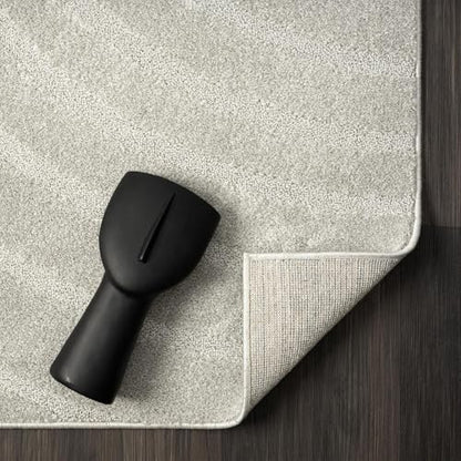 LUXE WEAVERS Modern Geometric Wave Gray 8x10 Area Rug - color: Grey, size: 8' x 10' (Rectangular)