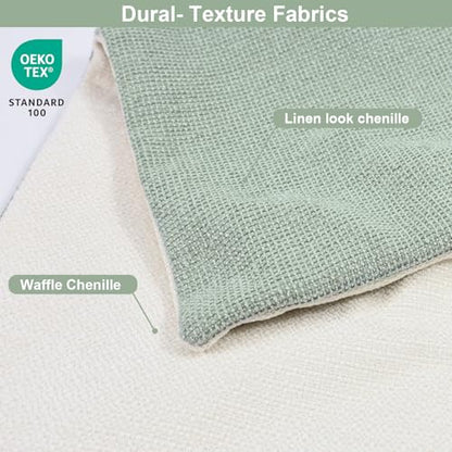 14x20 Inches Throw Pillow Covers Set of 2-Seafonam Green,Cream - color: Seafoam Green,cream, size: 20" x 14" (Pack of 2)