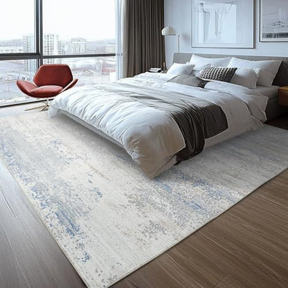 Washable Rugs 6x9 Area Rugs for Living Room,Bedroom,Dining Room,Kids Room - color: Blue-griege-brown-beige-white, size: 6' x 9' (Rectangular)