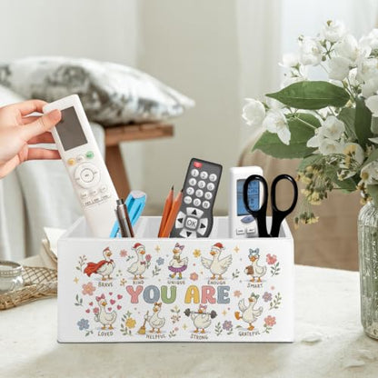 Inspirational Goose Kids Pen Pencil Holder Organizer for Desk - color: Goose 03