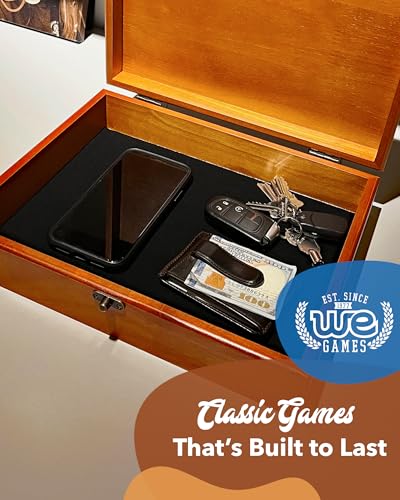 WE Games Old World Wooden Keepsake Box - color: Redwood, size: Large
