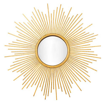 SAFAVIEH Home Collection Vila 41-inch Gold Sunburst Round Mirror