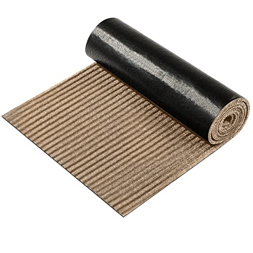 Nuanchu Large Semi Finished Outdoor Mat 16 x 79 Inch, Khaki, 1 Roll - color: Khaki