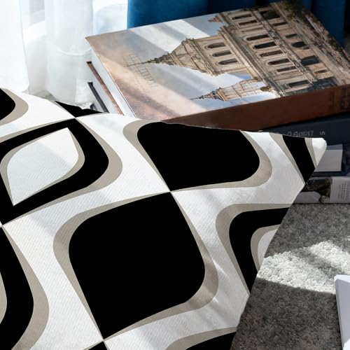 Hexagram Throw Pillow Covers 18x18, Black Outdoor Pillow Covers Set of 4 - color: Black, size: 18" x 18" (Pack of 4)