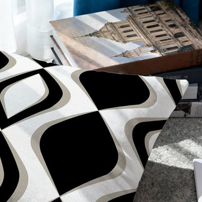 Hexagram Throw Pillow Covers 18x18, Black Outdoor Pillow Covers Set of 4 - color: Black, size: 18" x 18" (Pack of 4)