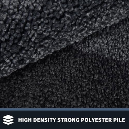 PURRUGS Hallway Runner Rug, 32" x 72", Bluish Grey & Charcoal - color: Bluish Grey & Charcoal, size: 32" X 72"