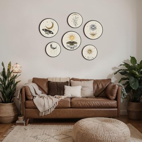 Barydat 6 Pcs Boho Wooden Plant Wall Art Decor,Butterfly,8 Inch, 10 Inch - color: Butterfly