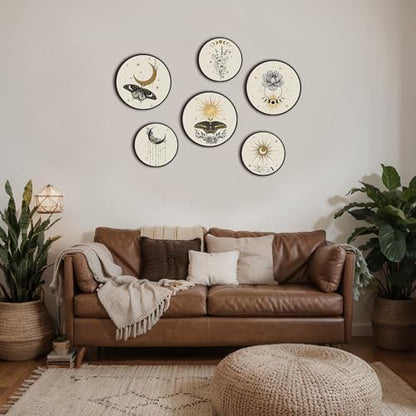 Barydat 6 Pcs Boho Wooden Plant Wall Art Decor,Butterfly,8 Inch, 10 Inch - color: Butterfly