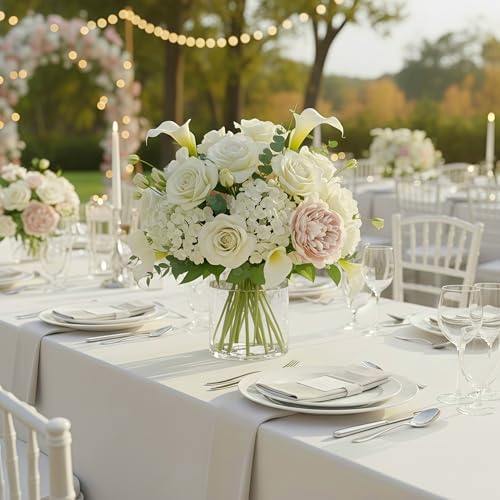 Liotww Shatterproof Acrylic Clear Flower Vase Plastic Cylinder Vases - color: L 3 Clear-d