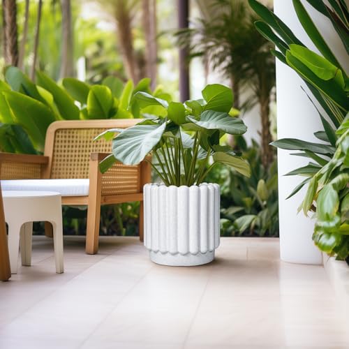 Ceramicfor Ceramic Flower Pot, 12 Inch, White - color: Matte White, size: 12 Inch