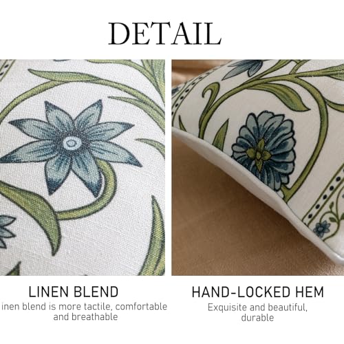 ISAENNE Designer Printed Rectangle Throw Pillow Cover,Set of 2,20"x12" - color: Mosella E, size: 20" x 12" (Pack of 2)