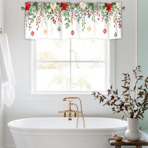 Christmas Curtains Valances for Windows 1 Panel, 42x12 Inch - color: Lst-sd01699, size: 42"W x 12"L (Pack of 1)
